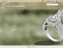 Tablet Screenshot of louisianacoin.com